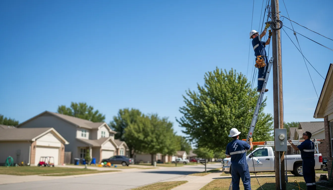 Residential electrician providing installation services in Dale, TX